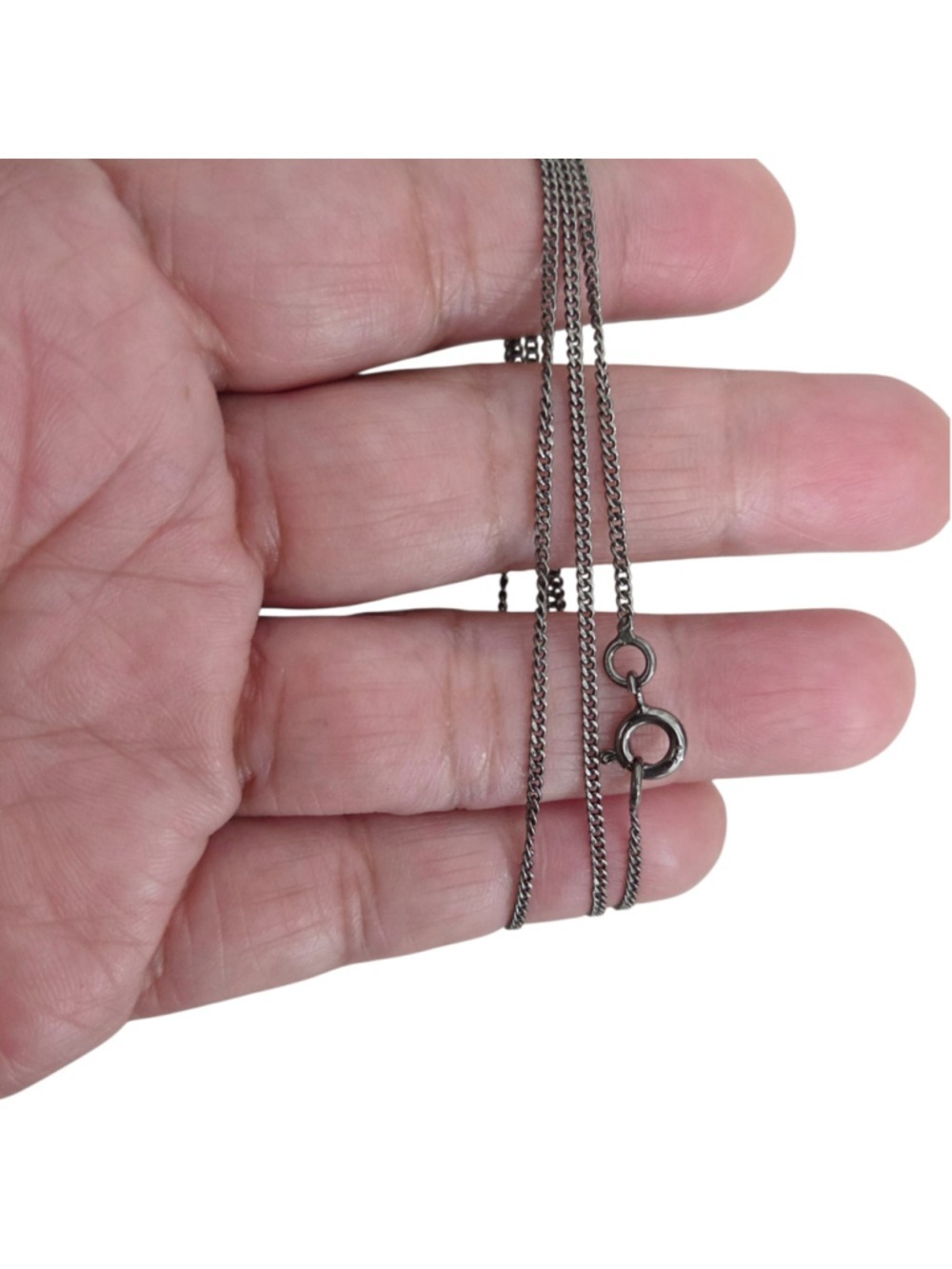 Vintage 925 Sterling Silver Chain Necklace 18"